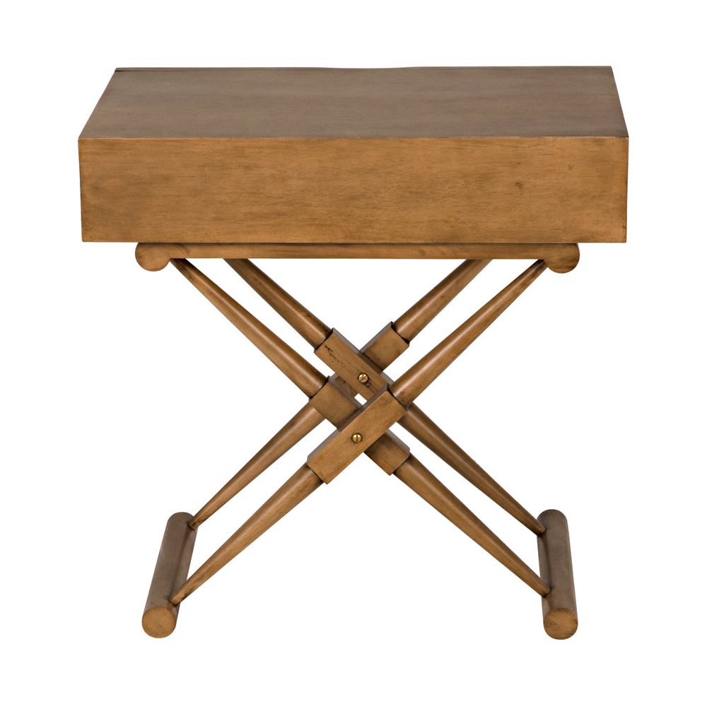 Zanta Side Table, Saddle Brown by NOIR