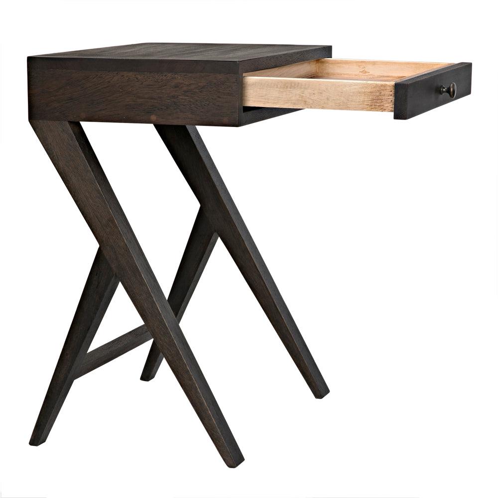 Peter Side Table, Ebony Walnut by NOIR