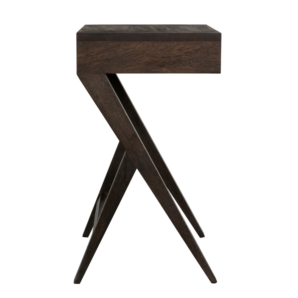 Peter Side Table, Ebony Walnut by NOIR