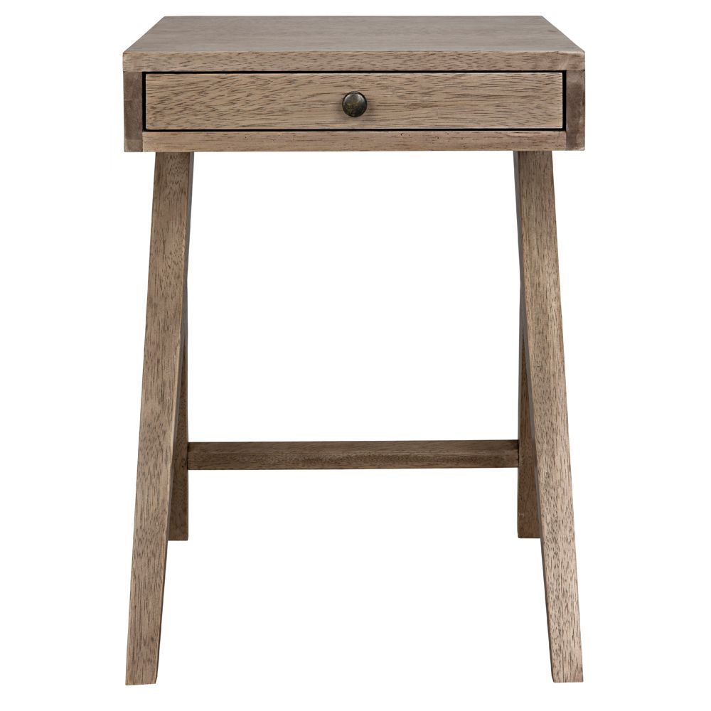 Peter Side Table, Washed Walnut by NOIR
