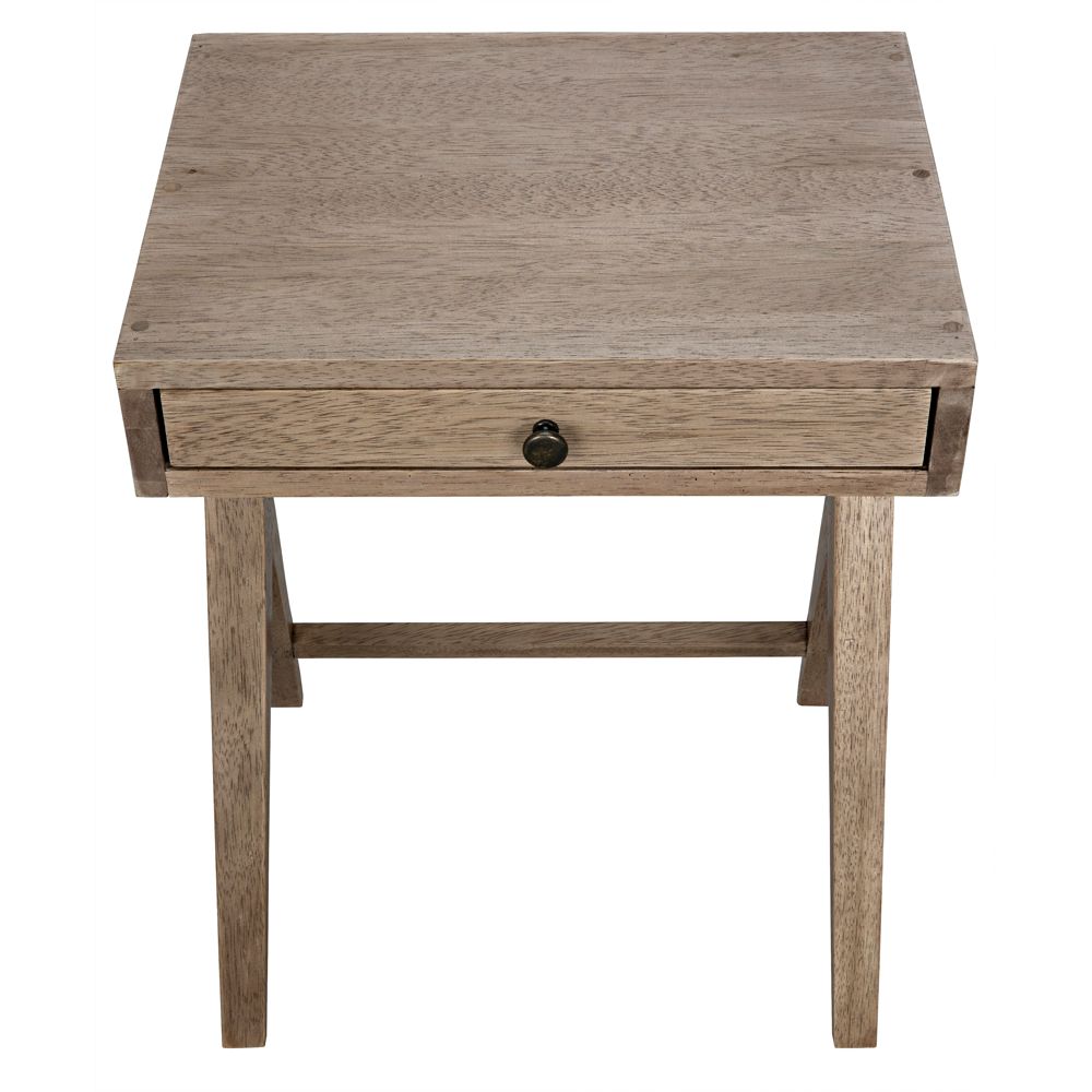 Peter Side Table, Washed Walnut by NOIR