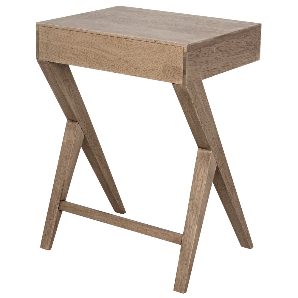 Peter Side Table, Washed Walnut by NOIR