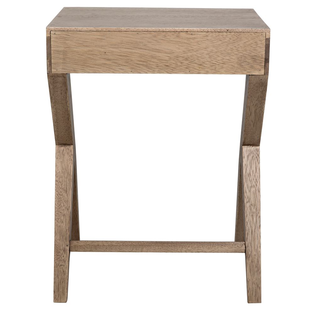 Peter Side Table, Washed Walnut by NOIR