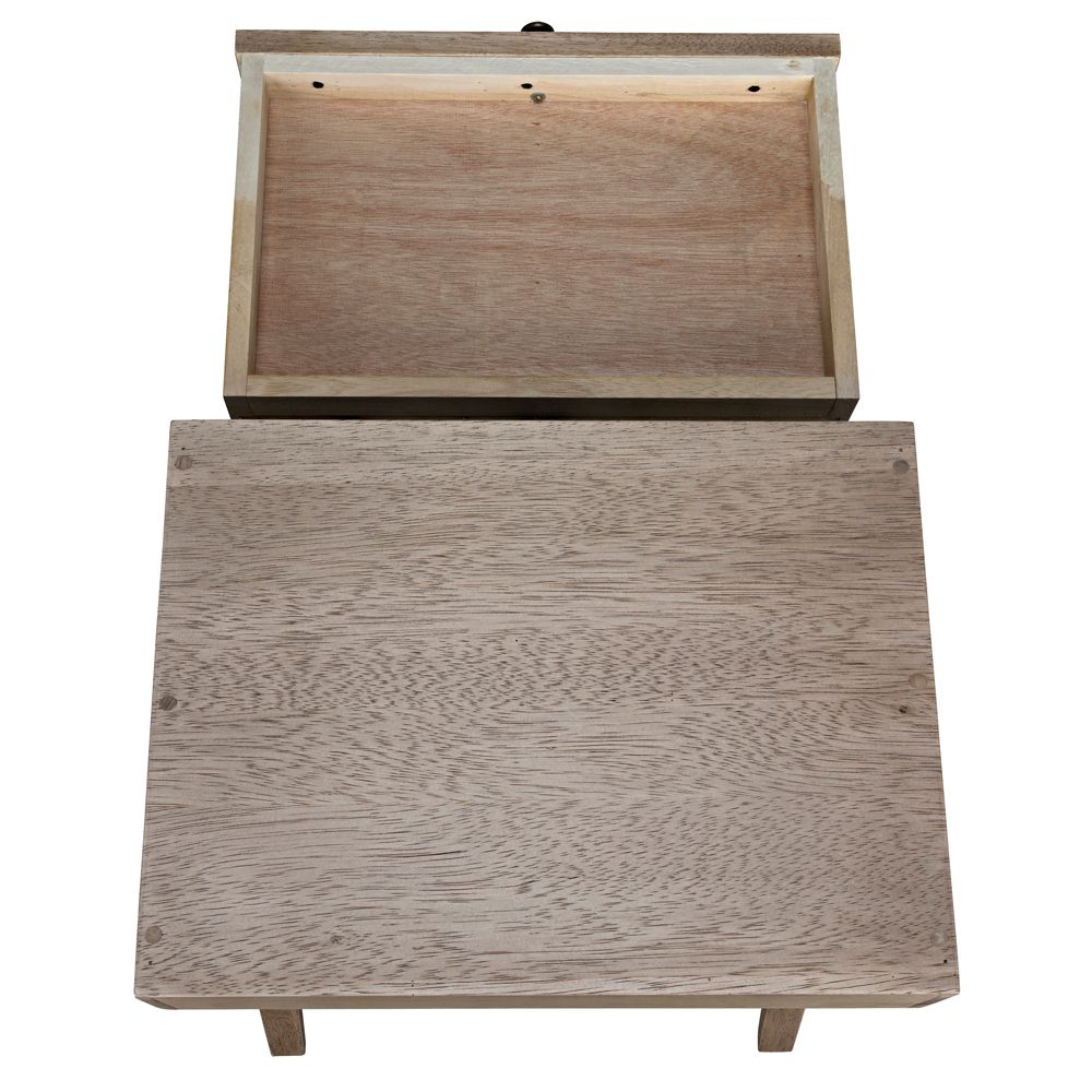 Peter Side Table, Washed Walnut by NOIR