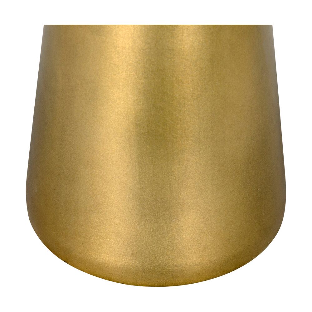 Hiro Short Side Table, Metal with Brass Finish by NOIR