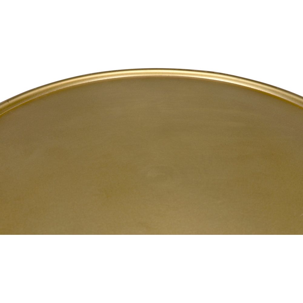 Hiro Short Side Table, Metal with Brass Finish by NOIR