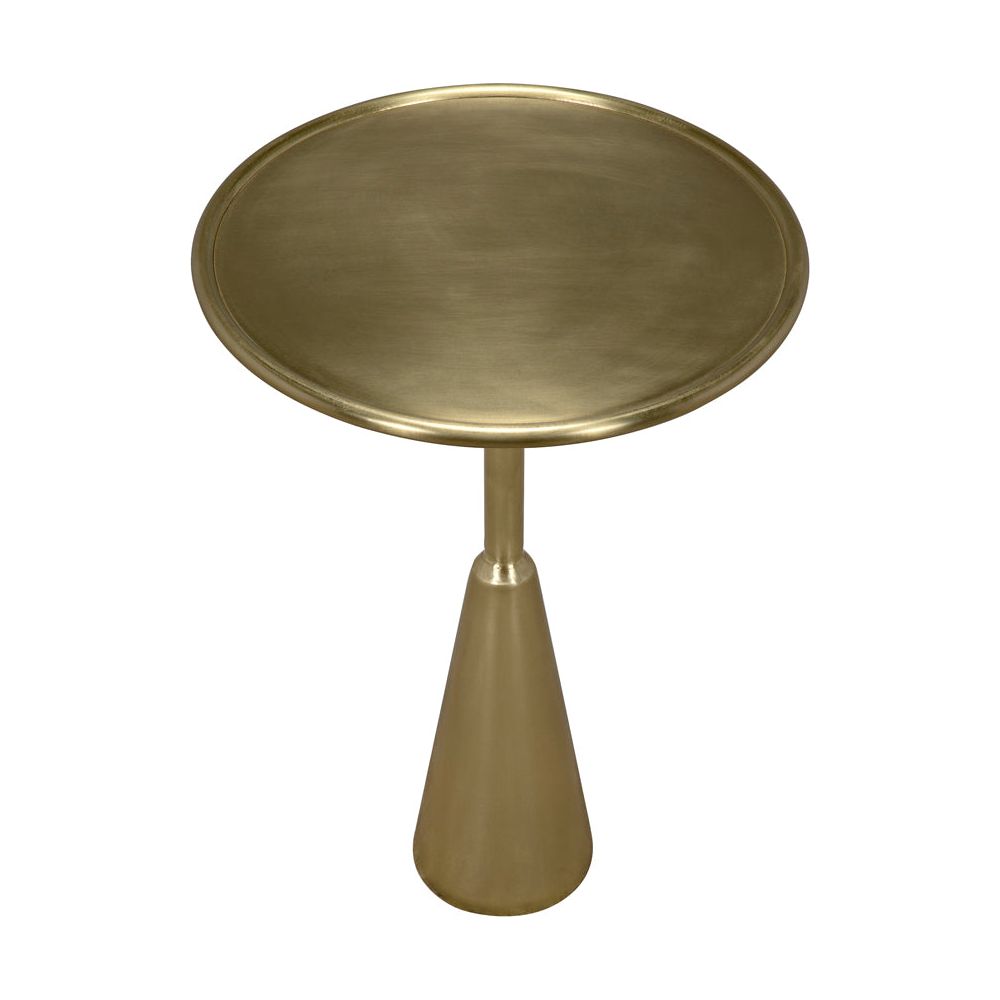 Hiro Side Table, Metal with Brass Finish by NOIR