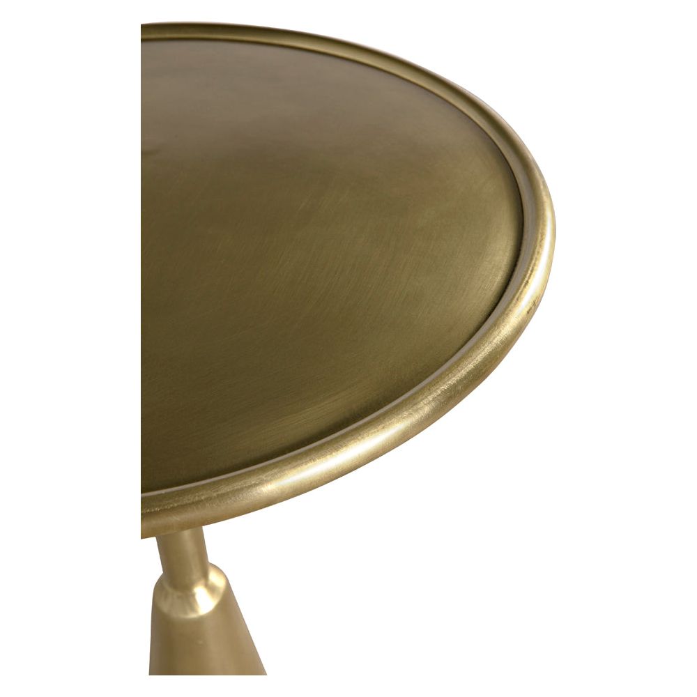 Hiro Side Table, Metal with Brass Finish by NOIR
