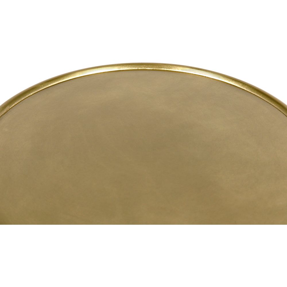 Hiro Side Table, Metal with Brass Finish by NOIR