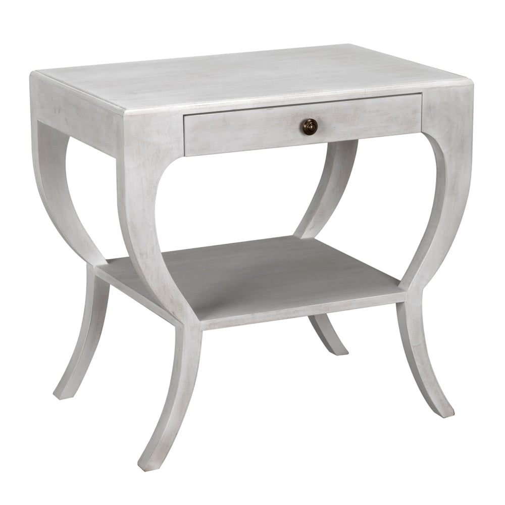 Maude Side Table, White Wash by NOIR