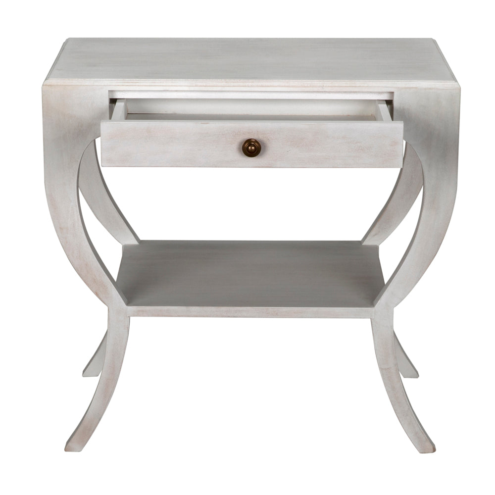 Maude Side Table, White Wash by NOIR