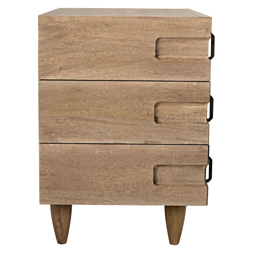 David 32" Side Table, Washed Walnut by NOIR