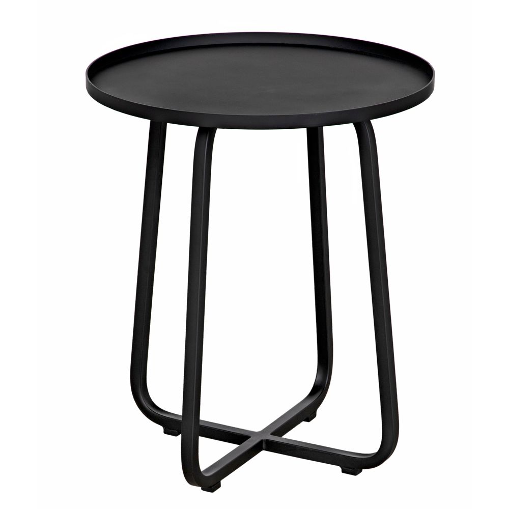 Kimana Side Table, Black Iron by NOIR