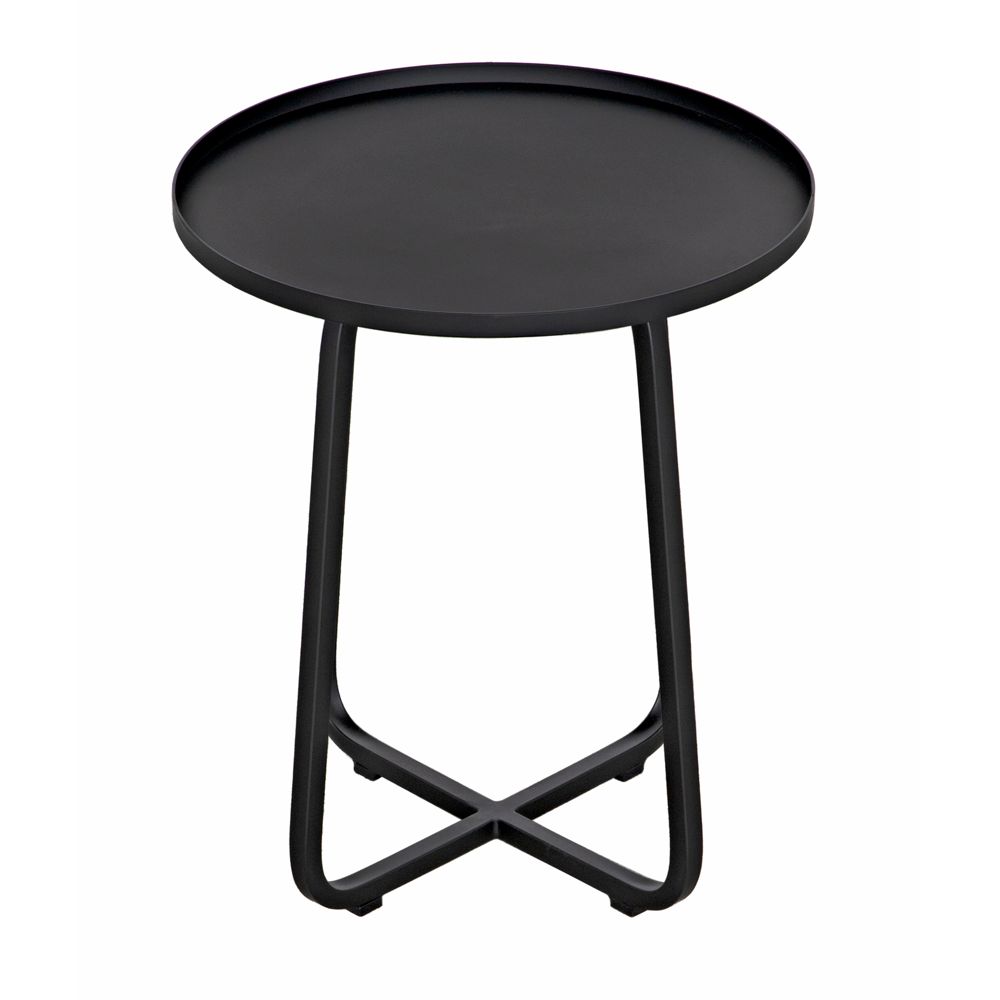 Kimana Side Table, Black Iron by NOIR