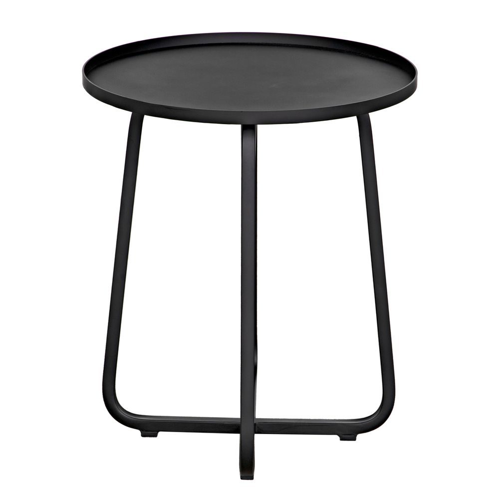 Kimana Side Table, Black Iron by NOIR