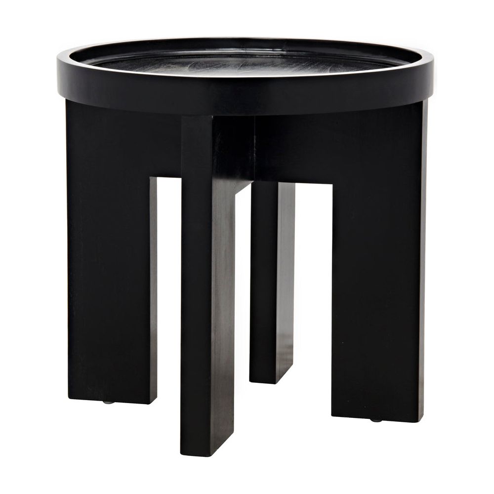 Gavin Side Table, Hand Rubbed Black by NOIR