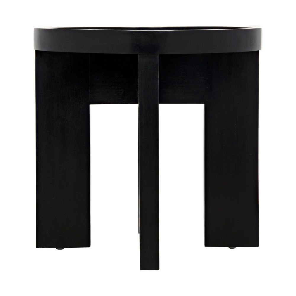 Gavin Side Table, Hand Rubbed Black by NOIR