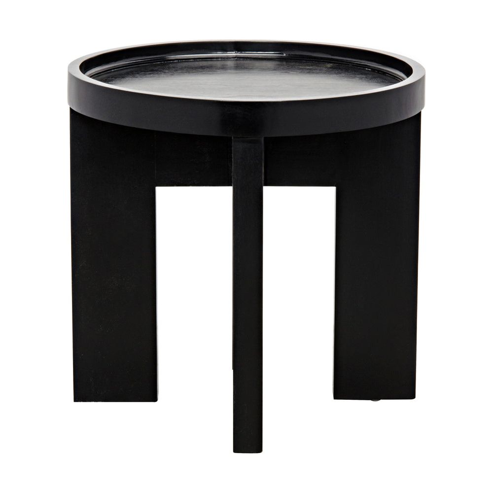 Gavin Side Table, Hand Rubbed Black by NOIR