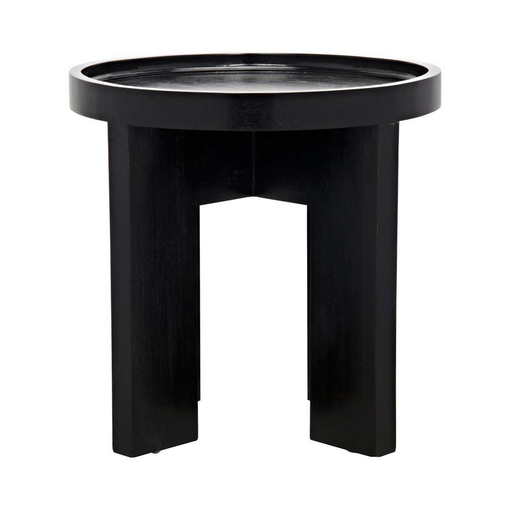 Gavin Side Table, Hand Rubbed Black by NOIR