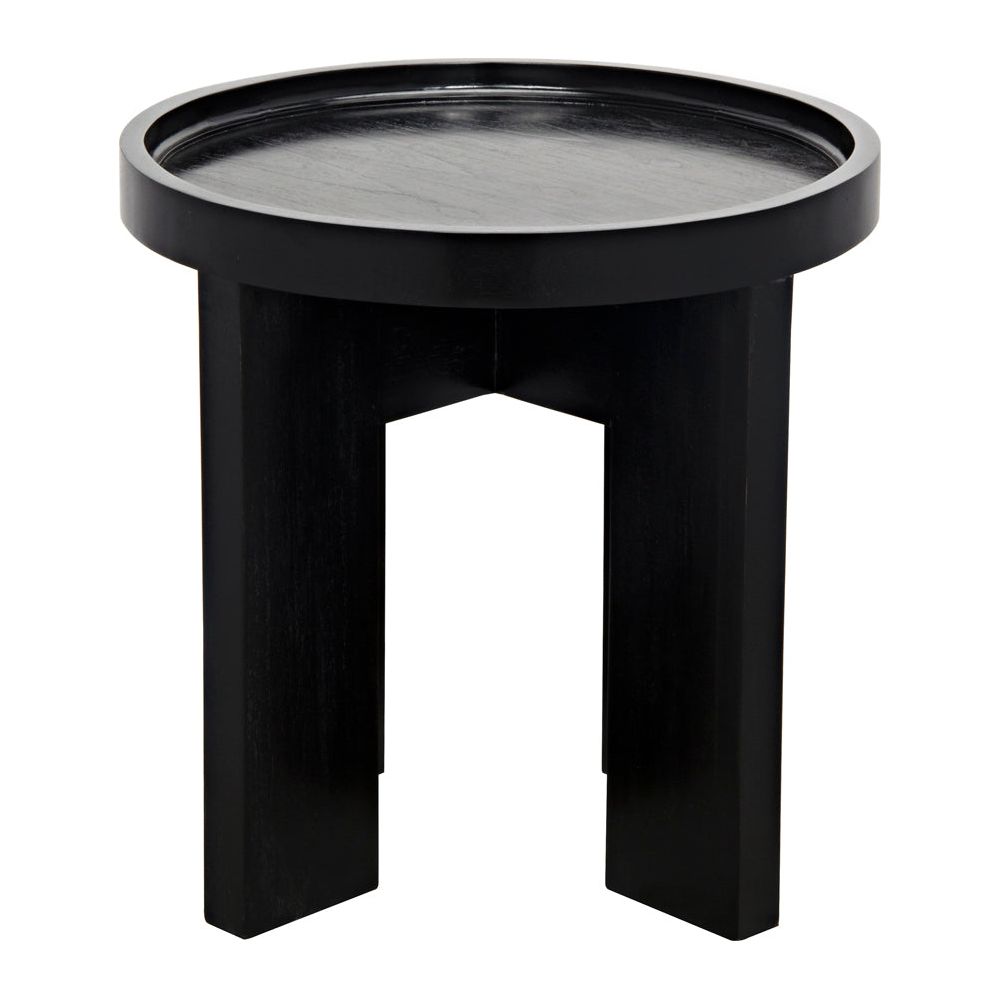 Gavin Side Table, Hand Rubbed Black by NOIR