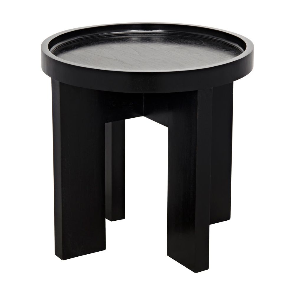 Gavin Side Table, Hand Rubbed Black by NOIR