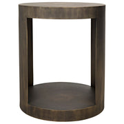 Chrysler Side Table, Iron with Aged Brass Finish by NOIR