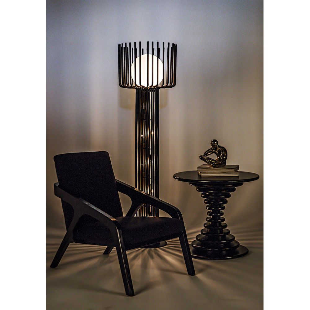 Scheiben Side Table, Hand Rubbed Black by NOIR