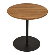 Ford Small Side Table, Gold Teak with Iron Base by NOIR