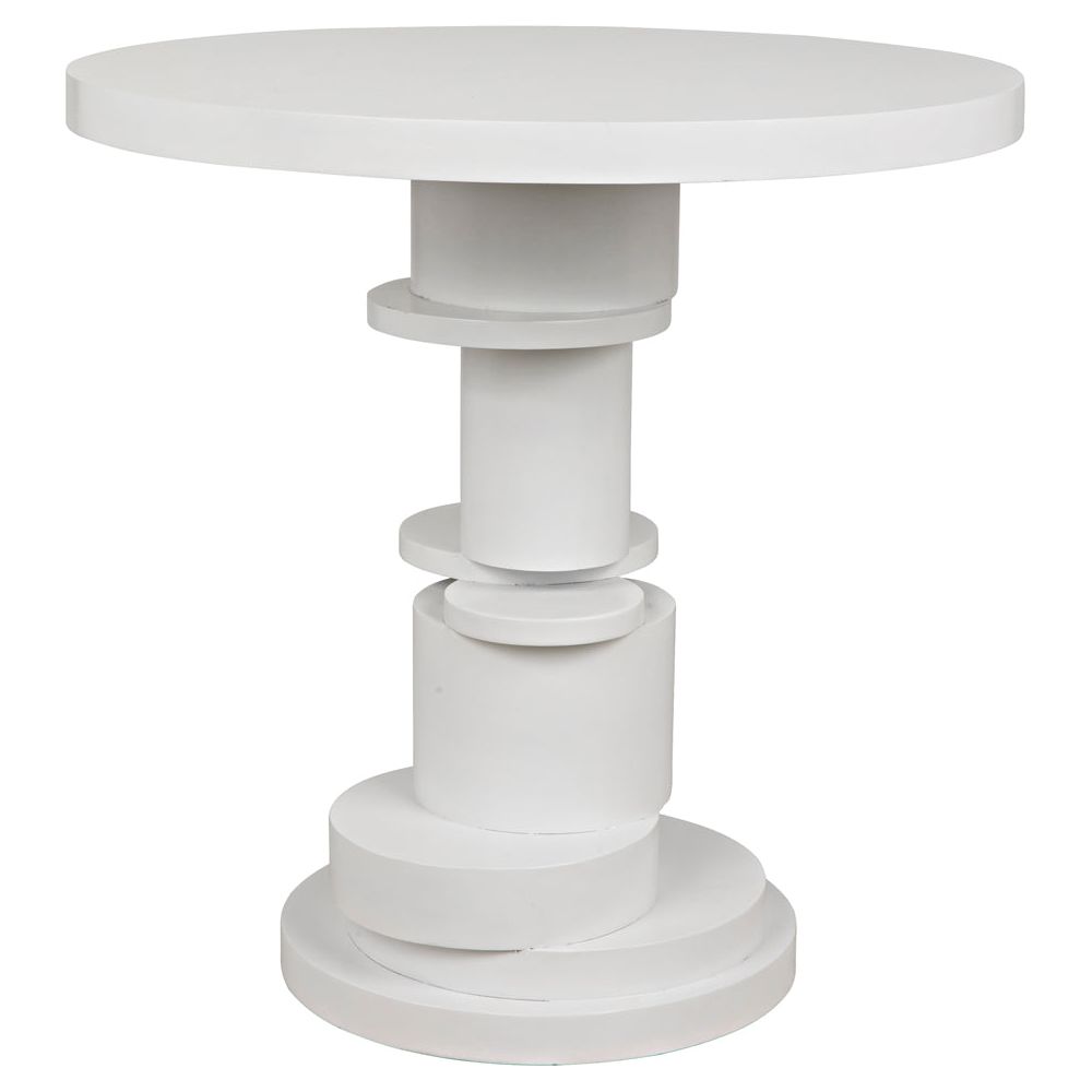 Hugo Side Table, Solid White by NOIR
