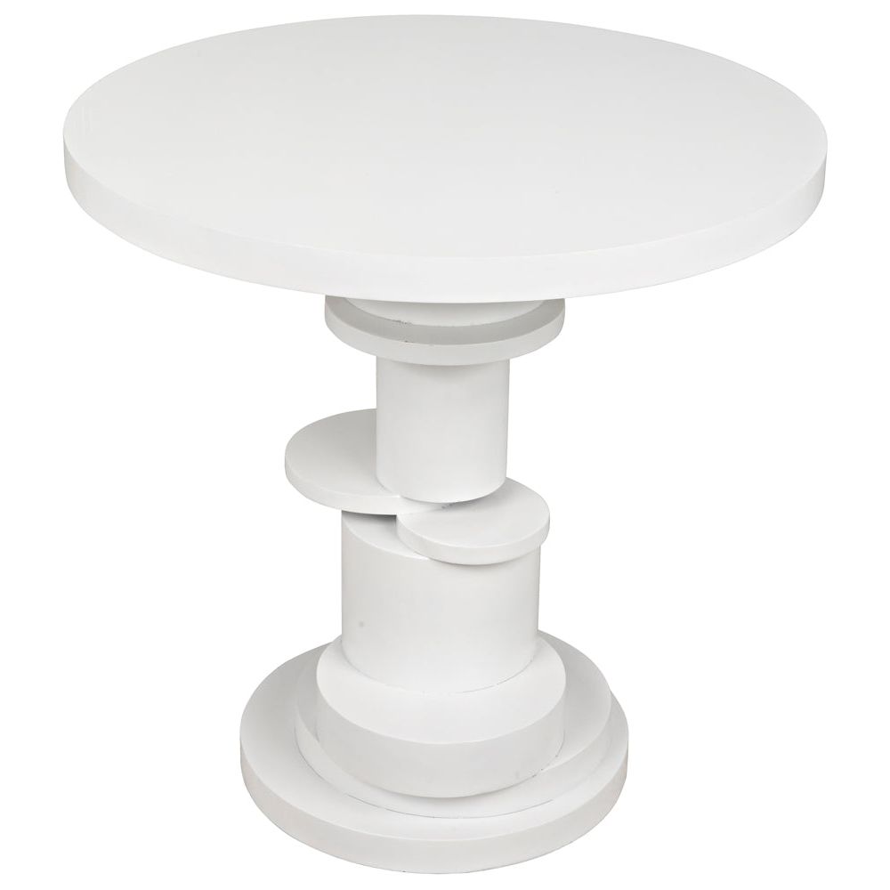 Hugo Side Table, Solid White by NOIR