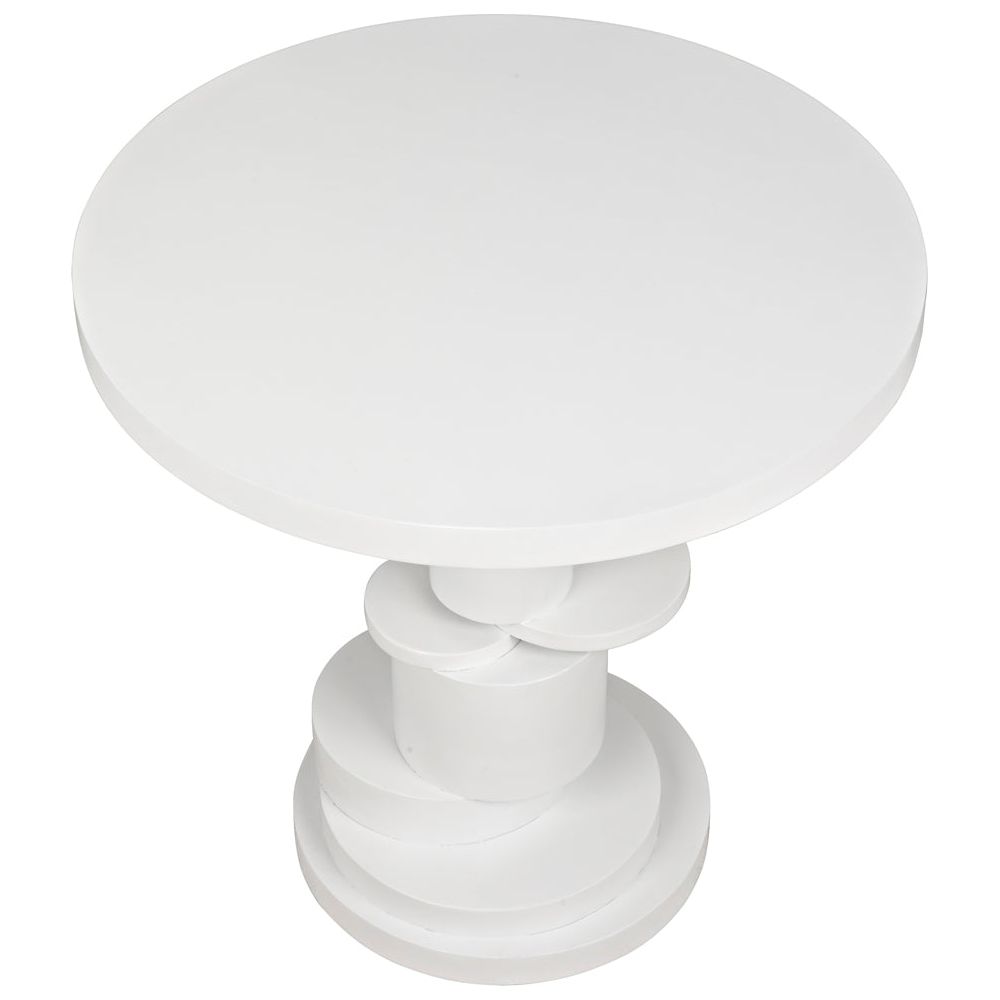 Hugo Side Table, Solid White by NOIR