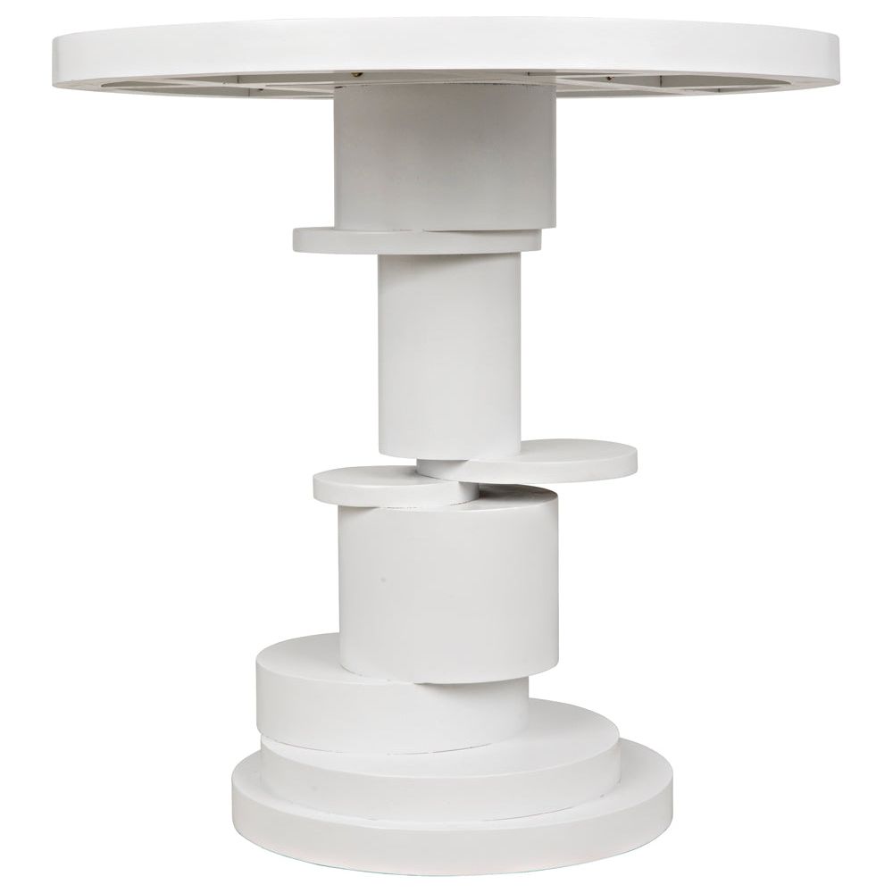 Hugo Side Table, Solid White by NOIR