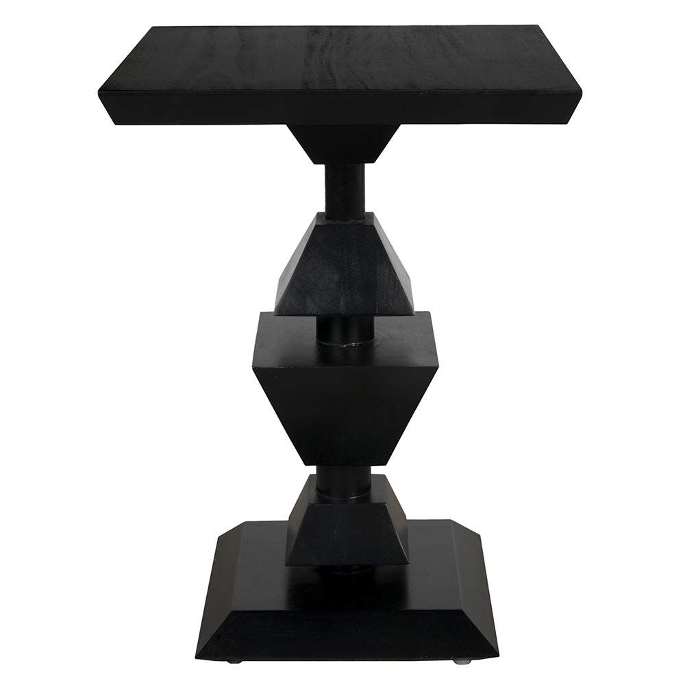 Majesty Side Table, Hand Rubbed Black by NOIR
