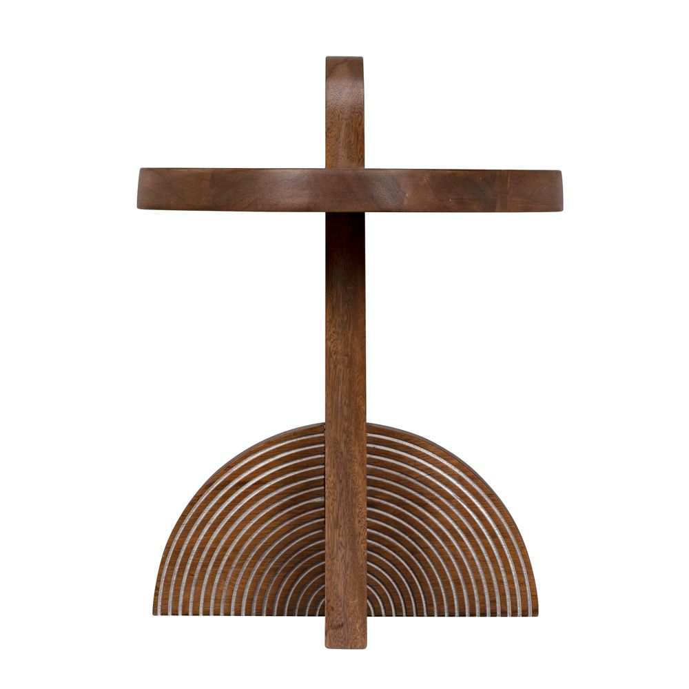 Saturn Side Table, Dark Walnut by NOIR