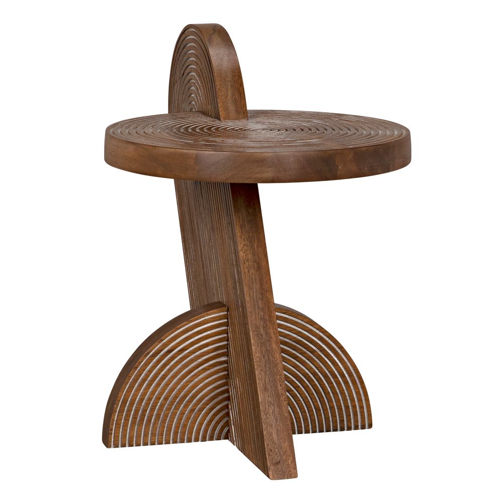 Saturn Side Table, Dark Walnut by NOIR