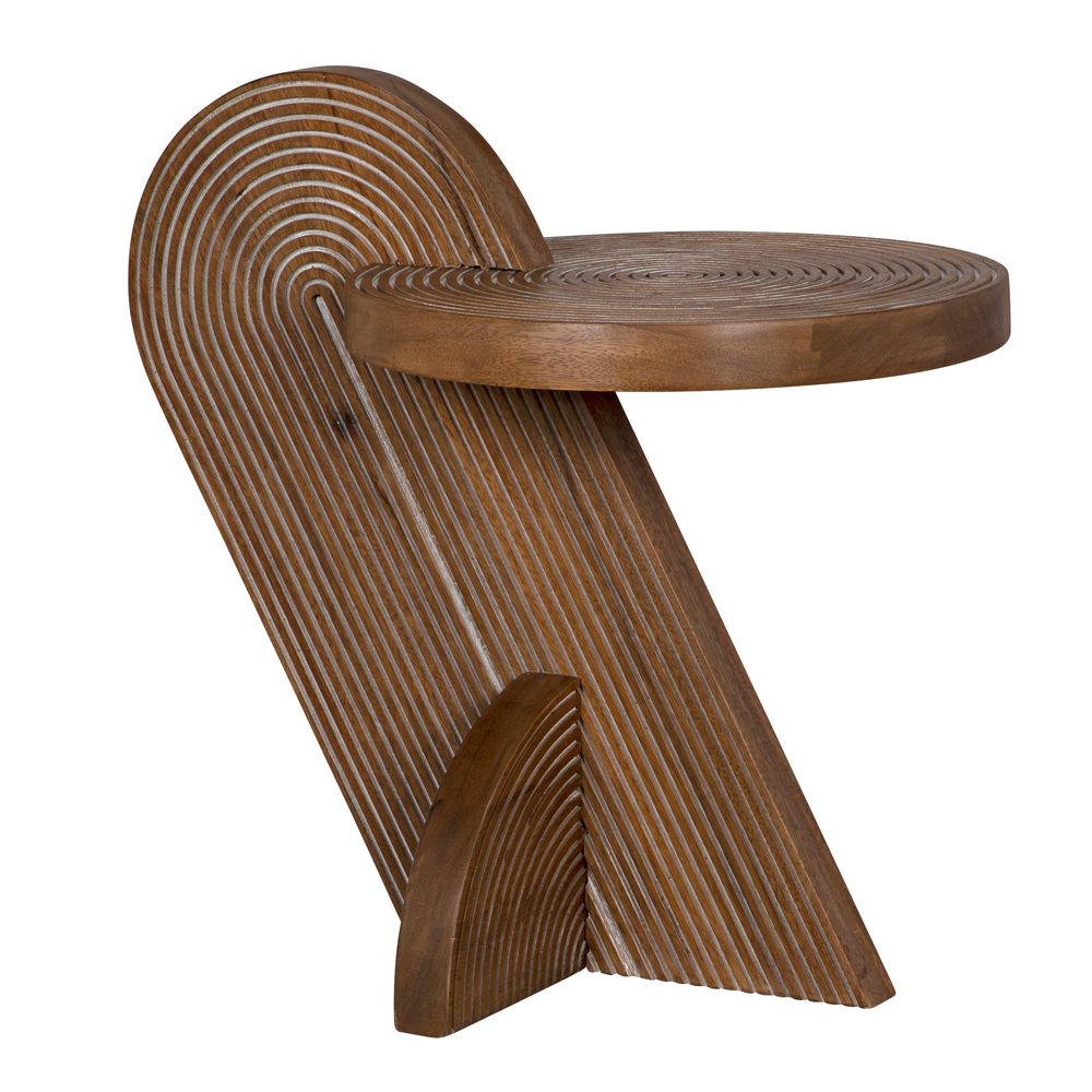 Saturn Side Table, Dark Walnut by NOIR