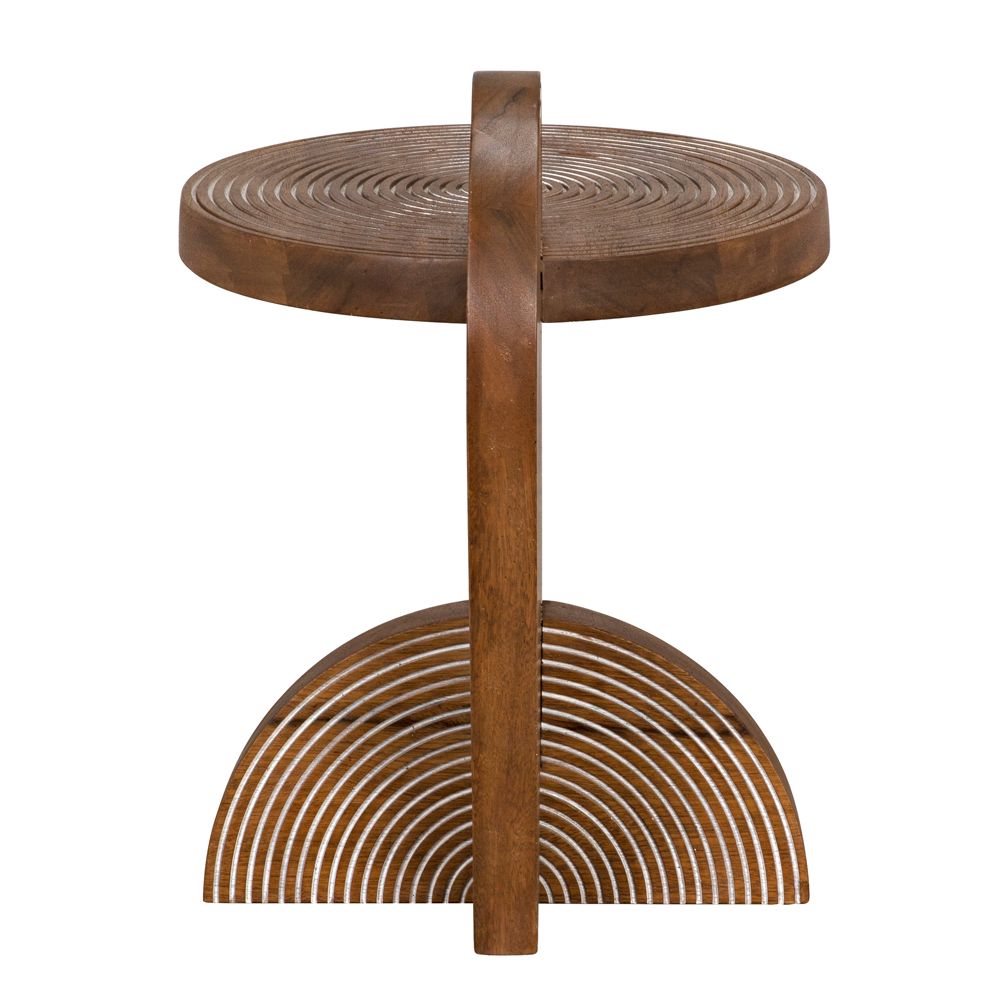 Saturn Side Table, Dark Walnut by NOIR