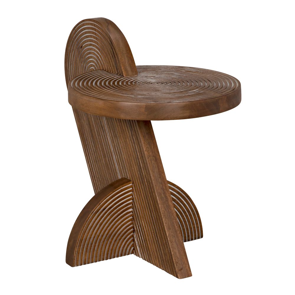 Saturn Side Table, Dark Walnut by NOIR