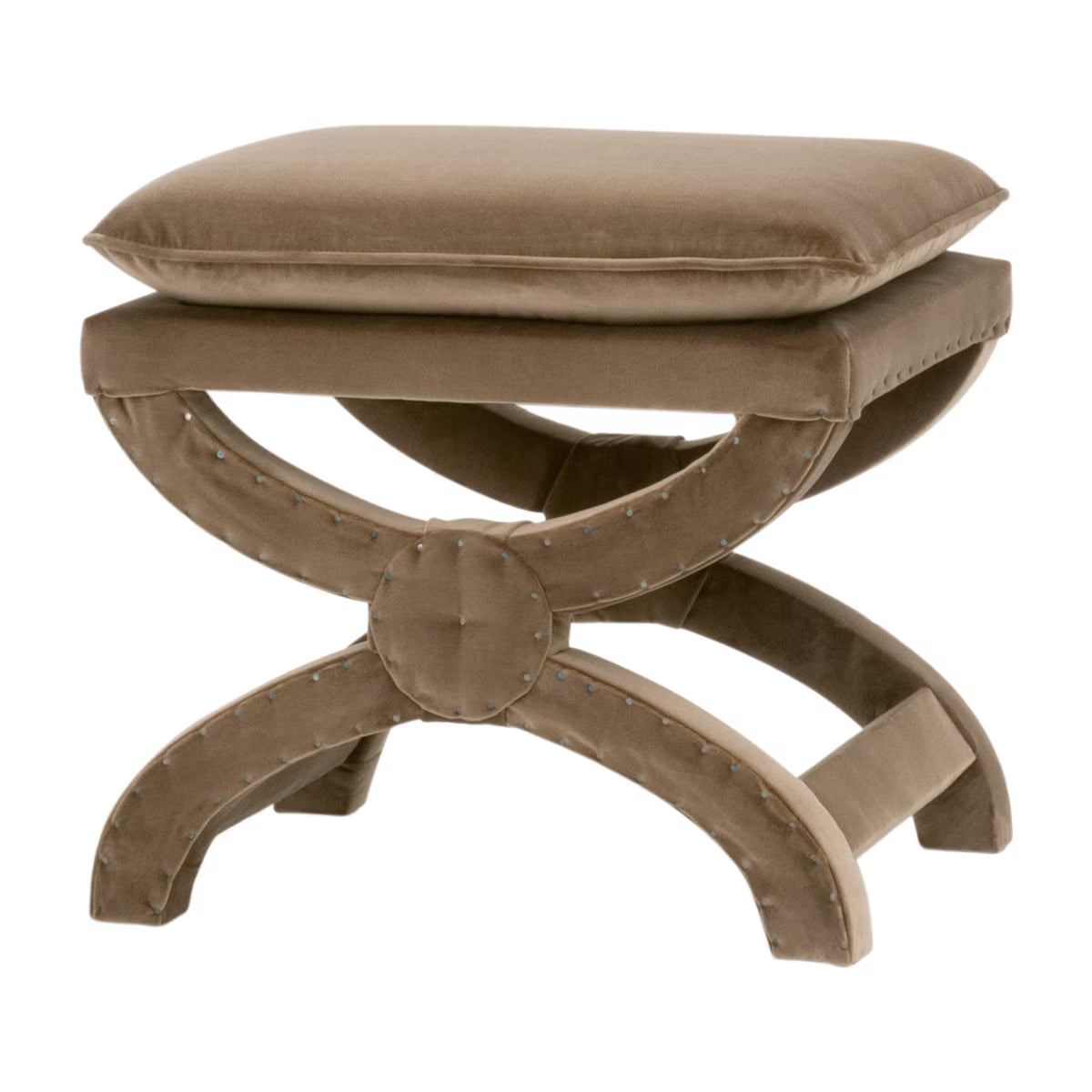 Gaston Ottoman – Caramel Velvet | Essentials for Living by Essentials For Living