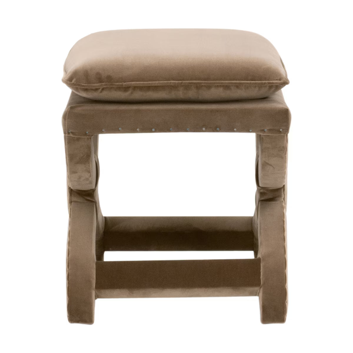 Gaston Ottoman – Caramel Velvet | Essentials for Living by Essentials For Living