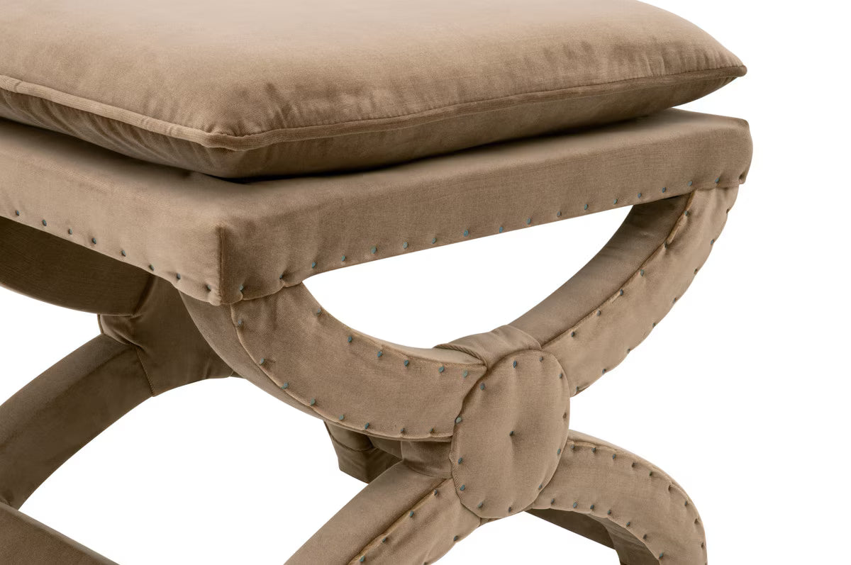 Gaston Ottoman – Caramel Velvet | Essentials for Living by Essentials For Living