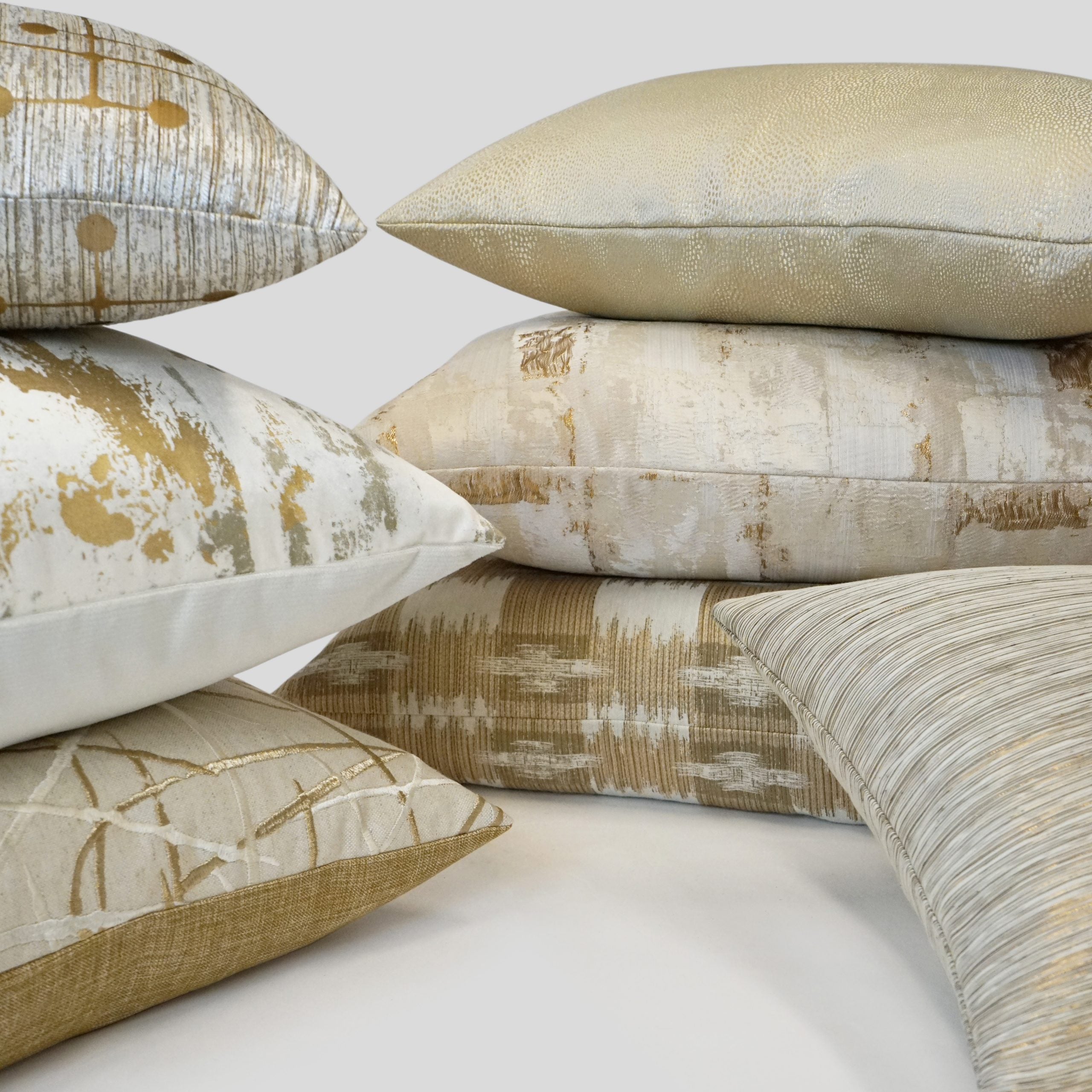 DV Kap Roxy Square Gold Pillow by DV KAP
