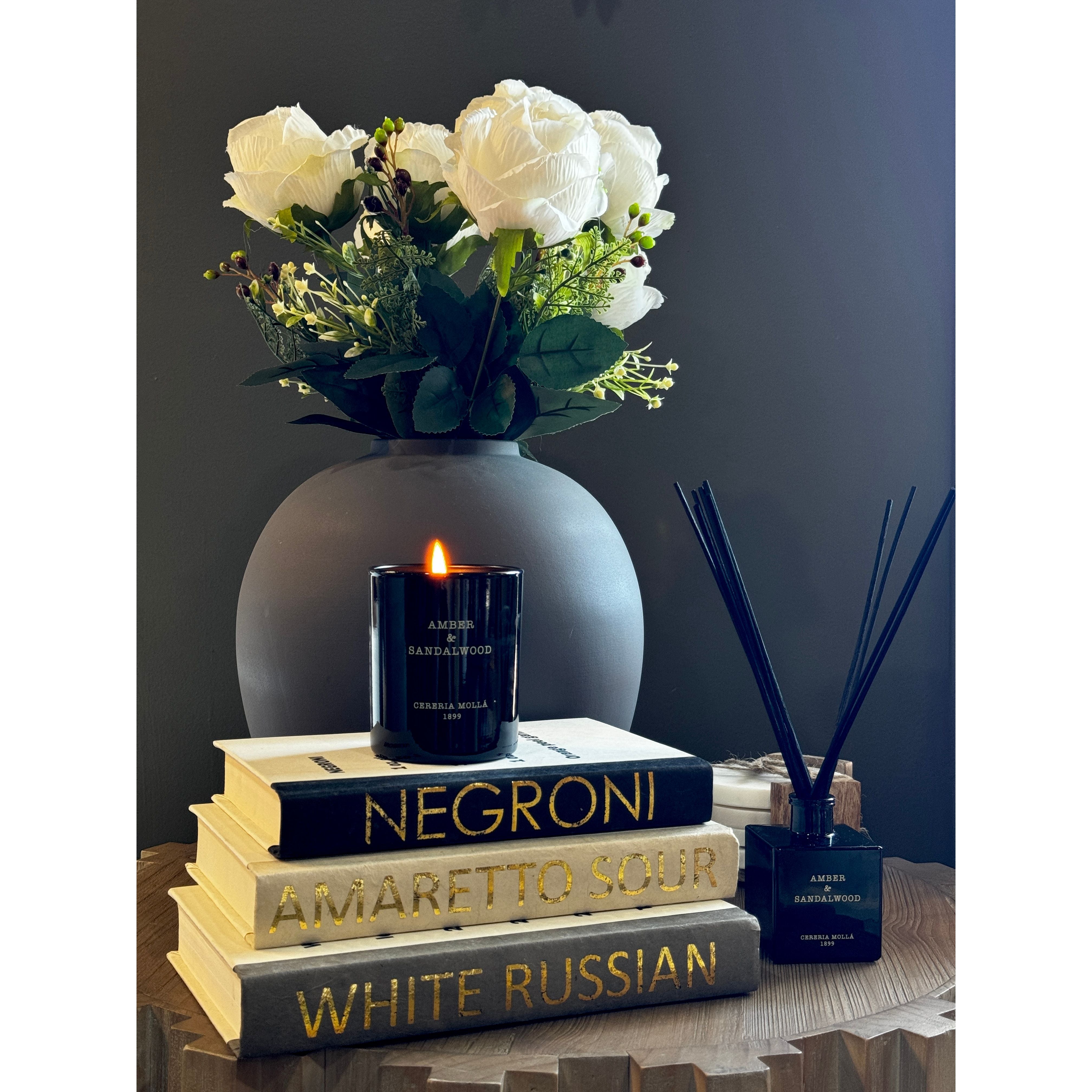 Curated Decorative Books Glam Package With Cocktail and City Names by E Lawrence