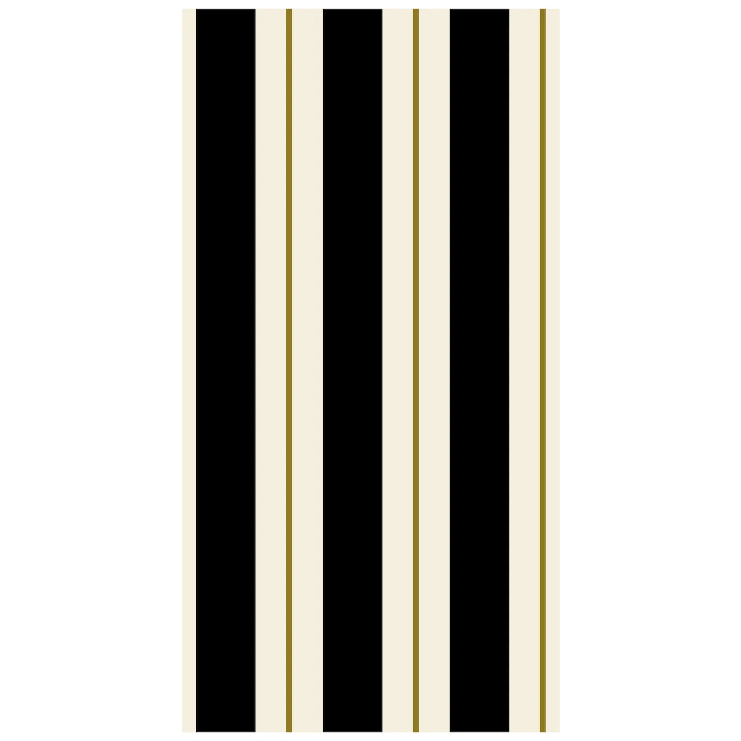 Black & Gold Awning Stripe Guest Napkin - pack of 16 by Hester & Cook