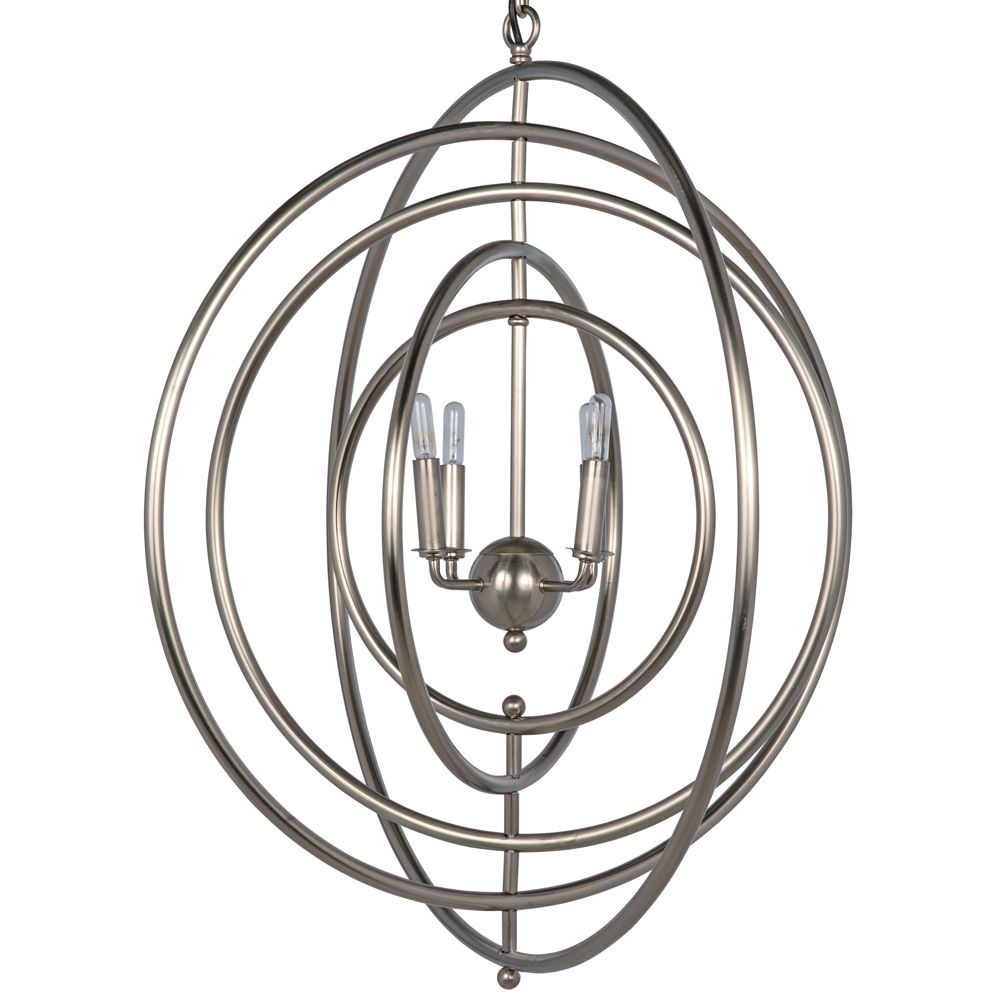 Brooks Pendant, Metal with Antique Silver Finish by NOIR