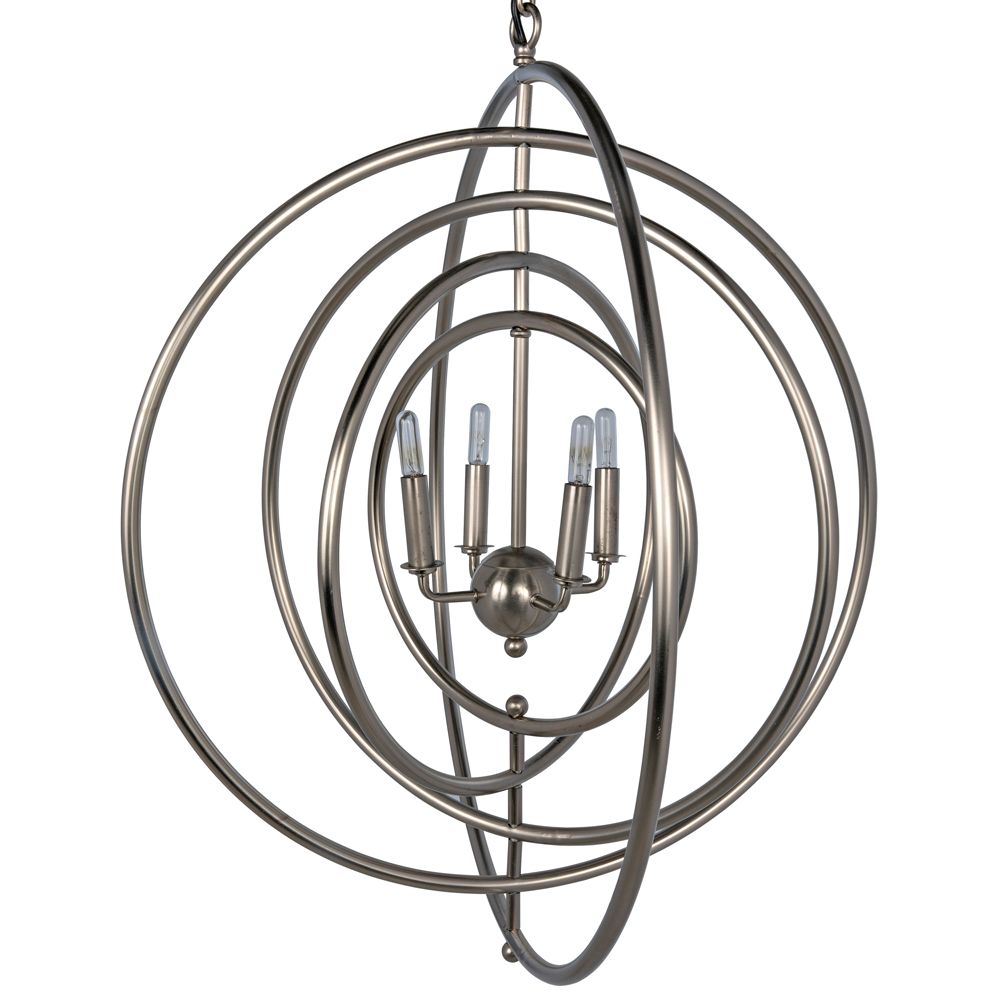 Brooks Pendant, Metal with Antique Silver Finish by NOIR