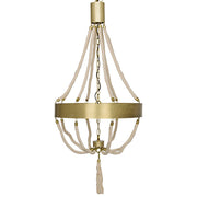 Alec Chandelier, Antique Brass and Rope by NOIR