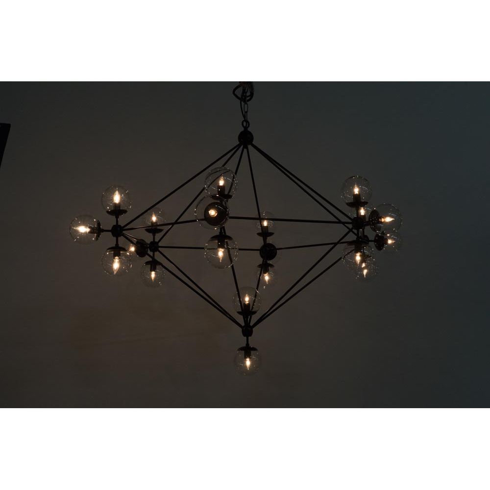 Pluto Chandelier, Large, Black Iron by NOIR