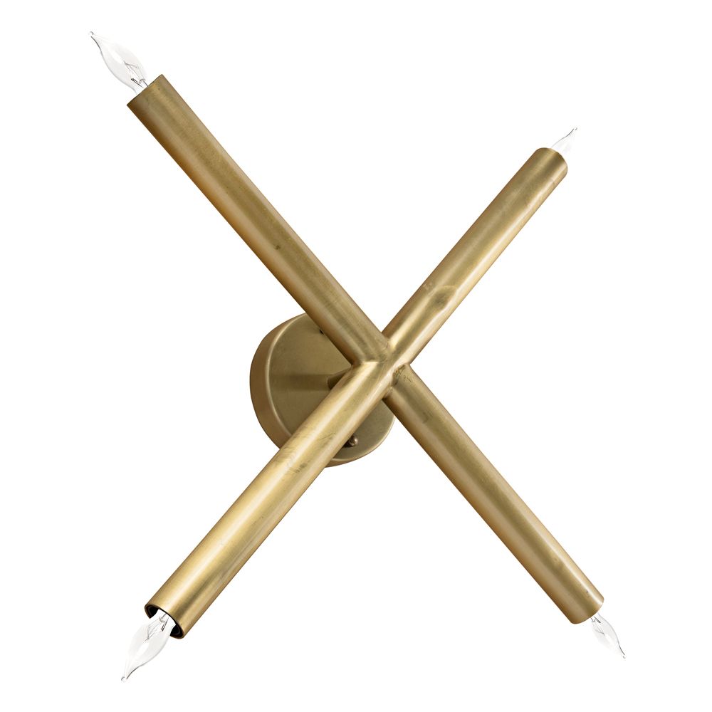 Cross Sconce, Metal with Brass Finish by NOIR