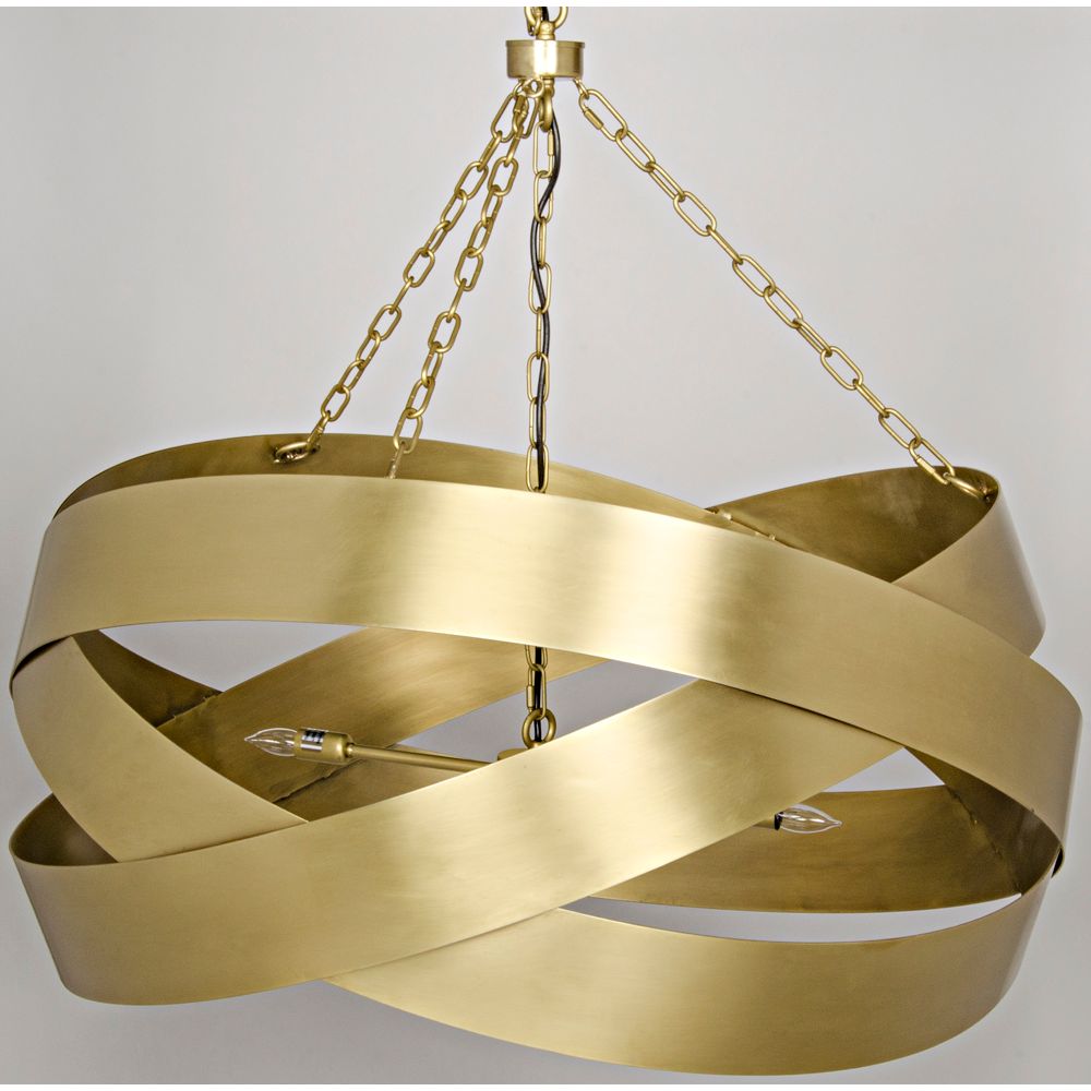 Orion Pendant, Metal with Brass Finish by NOIR
